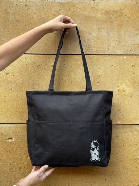 Monaco Su Geçirmez Siyah Cepli Omuz Çantası