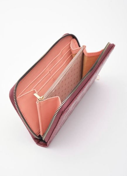 Hbbags Portföy Cüzdan Örgü Desen Bordo