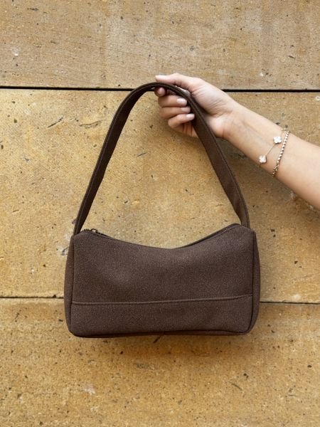 Prag Süet Baget Çanta Acıkahve