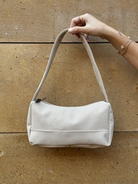 Prag Süet Baget Çanta Taş Rengi