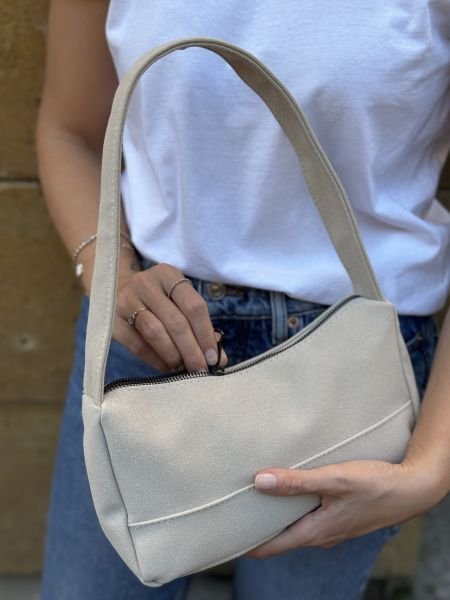 Prag Süet Baget Çanta Taş Rengi
