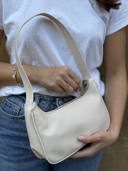 Lisbon Baget Çanta Krem