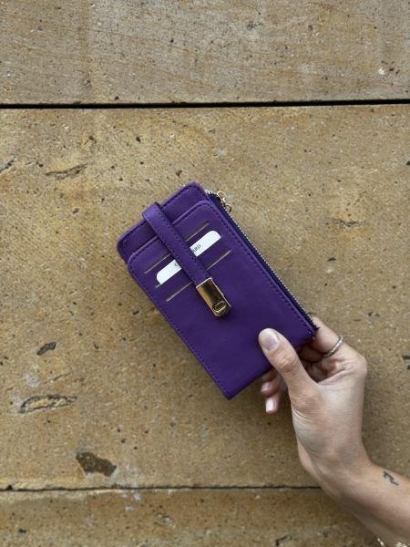 Colombo Kartlıklı Mor Cüzdan