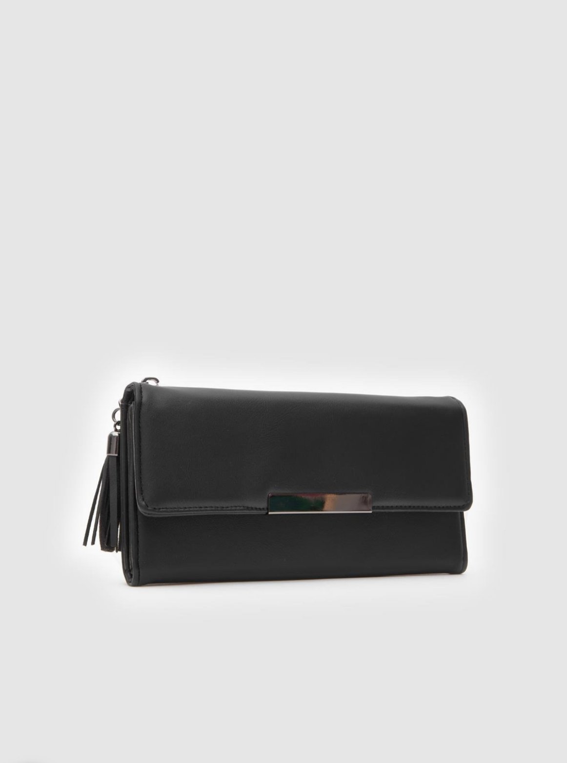 Püsküllü Portföy Siyah Cüzdan