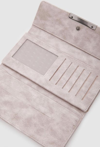 Püsküllü Portföy Bej Cüzdan