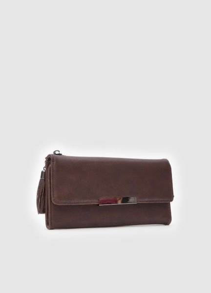 Püsküllü Portföy Kahverengi Cüzdan