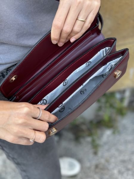 Asmara Bordo Baget Çanta