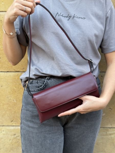 Asmara Bordo Baget Çanta