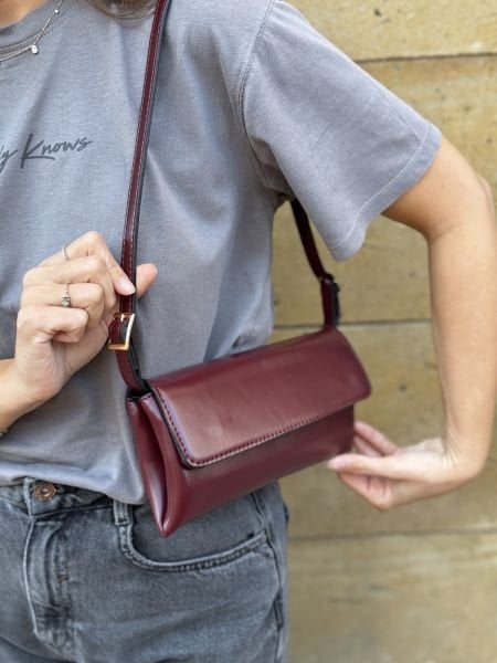 Asmara Bordo Baget Çanta