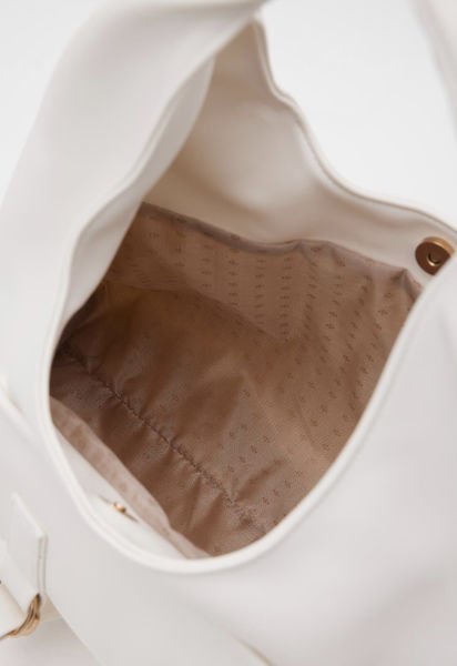 Salaş Deri Omuz Çantası Beyaz