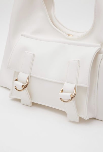Salaş Deri Omuz Çantası Beyaz