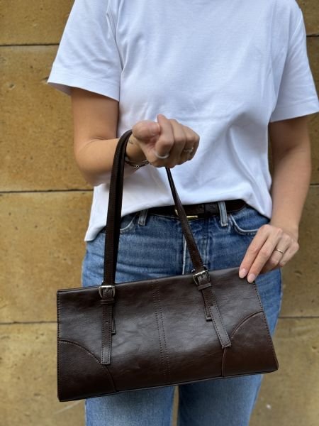 Paris Acıkahve Baget Çanta