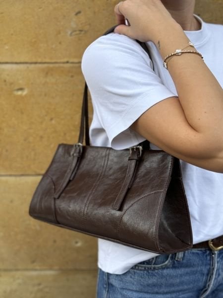 Paris Acıkahve Baget Çanta