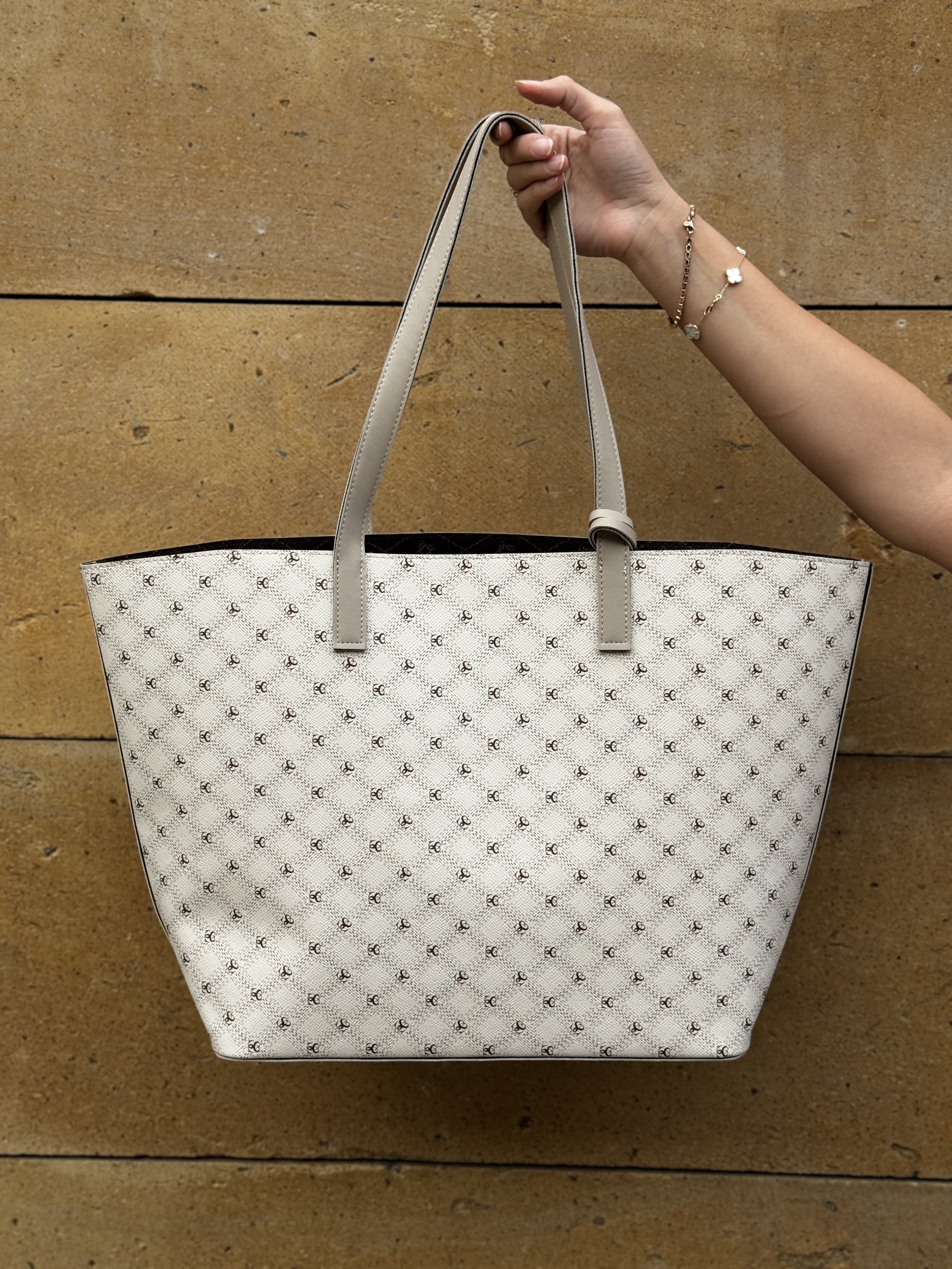 Bangui Cüzdanlı Beyaz Omuz Çantası