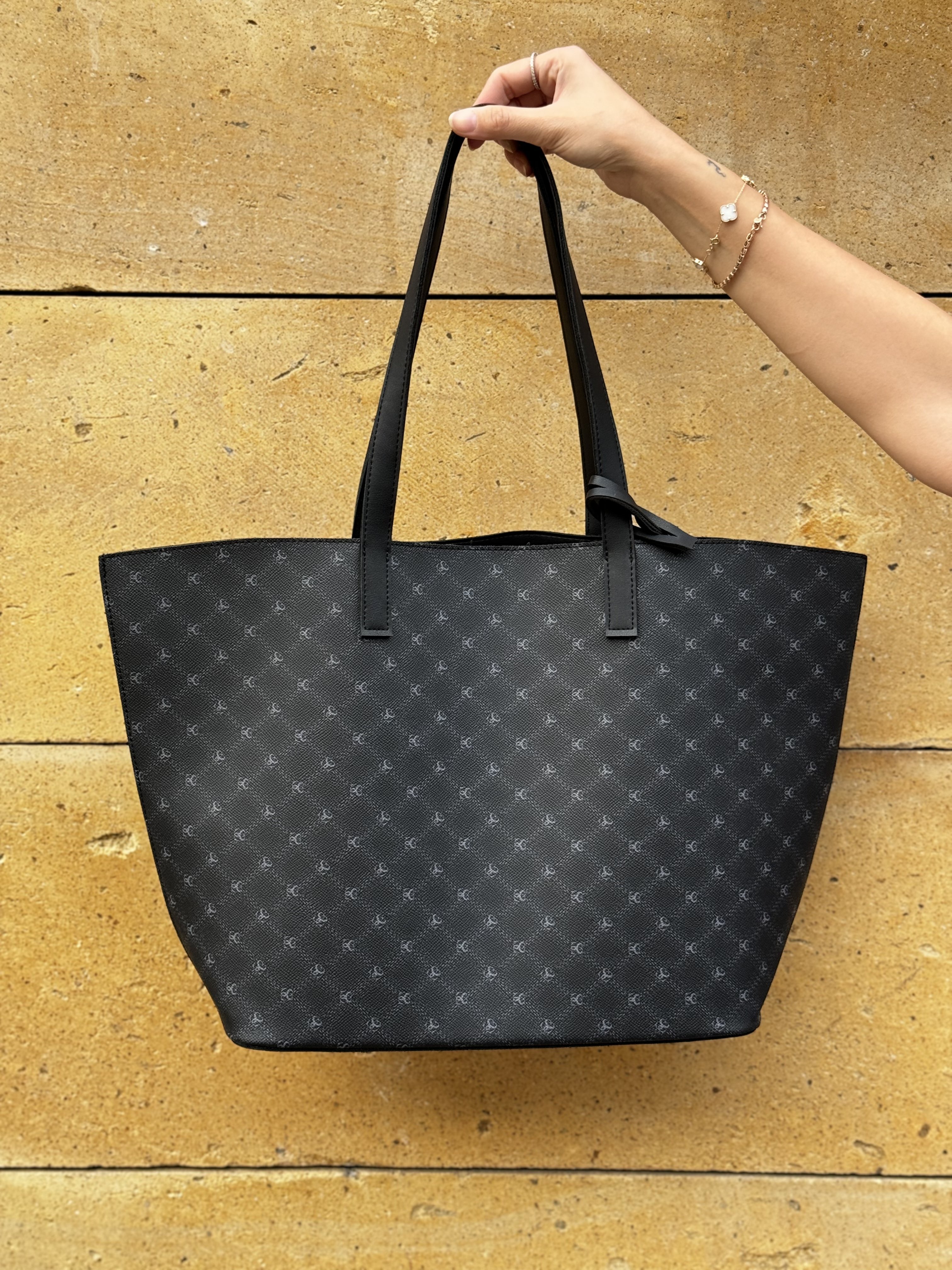 Bangui Cüzdanlı Siyah Omuz Çantası