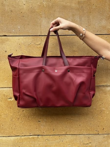 Büyük Su Geçirmez Bordo Omuz Çantası