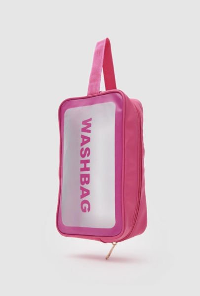 Wash Bag Su Geçirmez 3’lü Kozmetik Çantası Fuşya