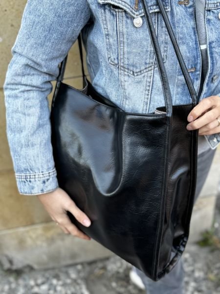 Suva Vintage Siyah Omuz Çantası