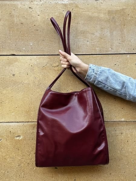 Suva Vintage Bordo Omuz Çantası