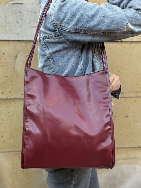 Suva Vintage Bordo Omuz Çantası