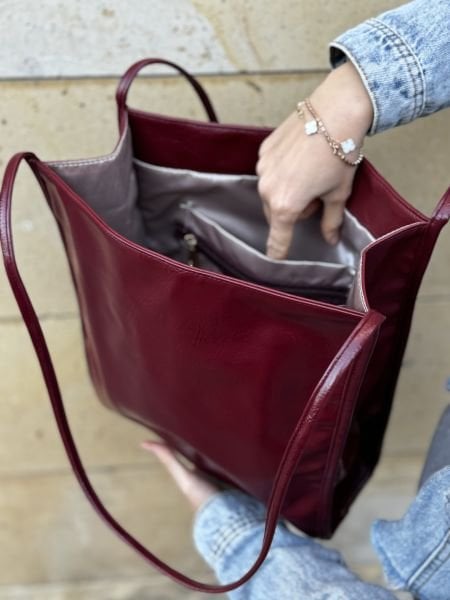 Suva Vintage Bordo Omuz Çantası