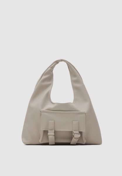 Salaş Deri Omuz Çantası Bej