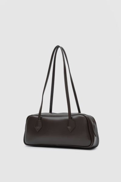 Basic Acı Kahve Vintage Baget Çanta