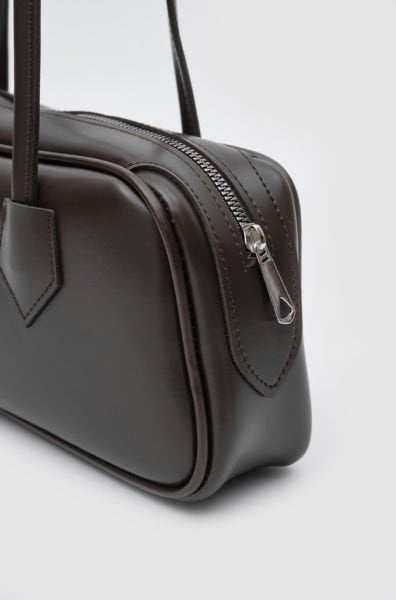 Basic Acı Kahve Vintage Baget Çanta