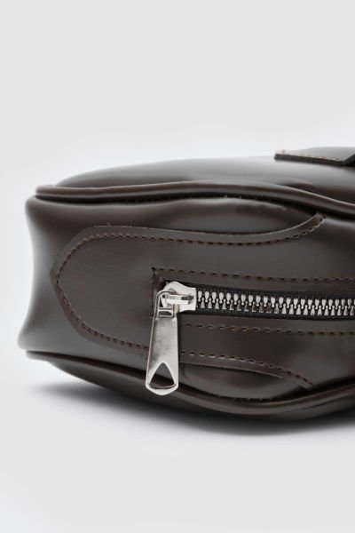 Basic Acı Kahve Vintage Baget Çanta