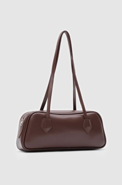 Basic Fındık Kabuğu Vintage Baget Çanta