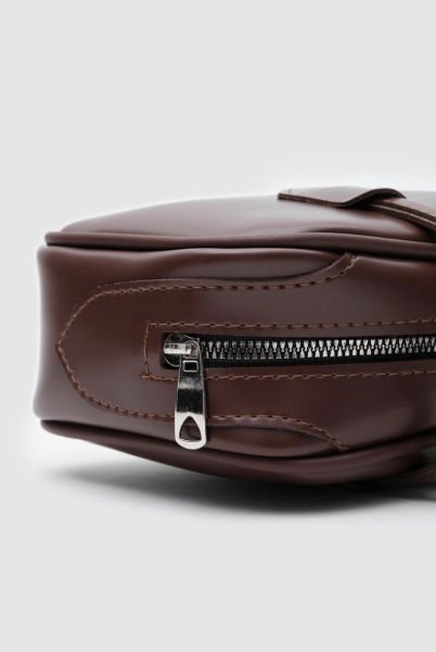 Basic Fındık Kabuğu Vintage Baget Çanta