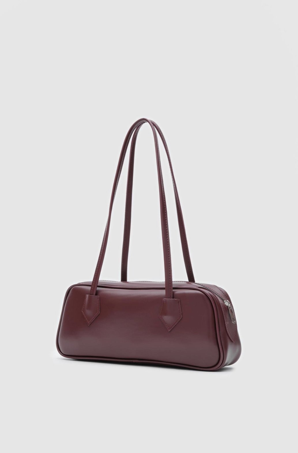 Basic Bordo Vintage Baget Çanta