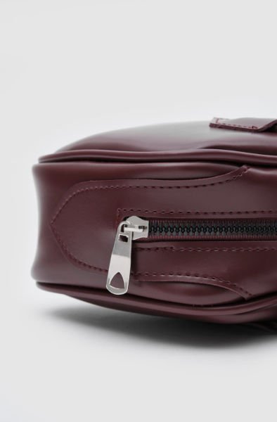 Basic Bordo Vintage Baget Çanta