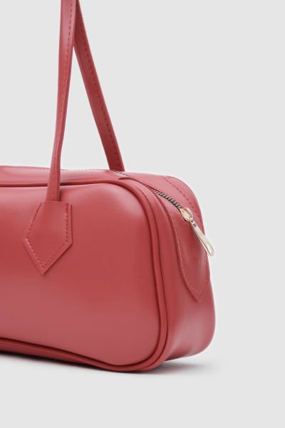 Basic Kırmızı Vintage Baget Çanta