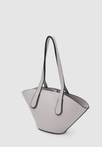 Yumuşak Deri Gri Omuz Çantası