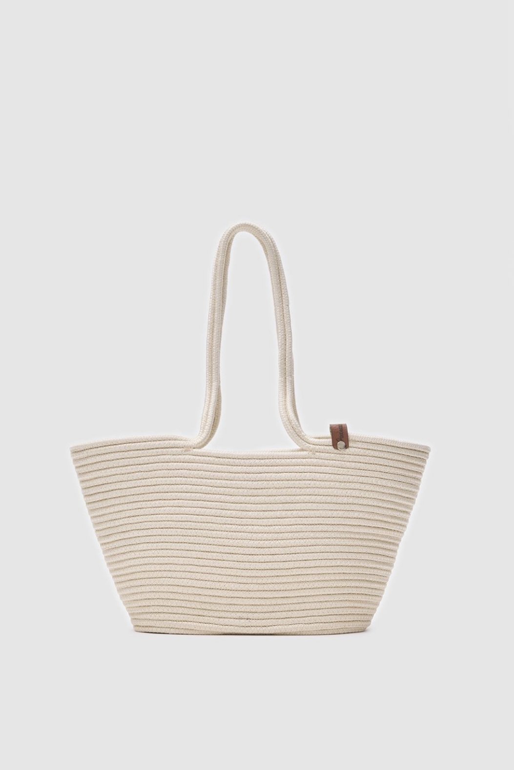 Cocos Krem Handmade Hasır Omuz Çantası