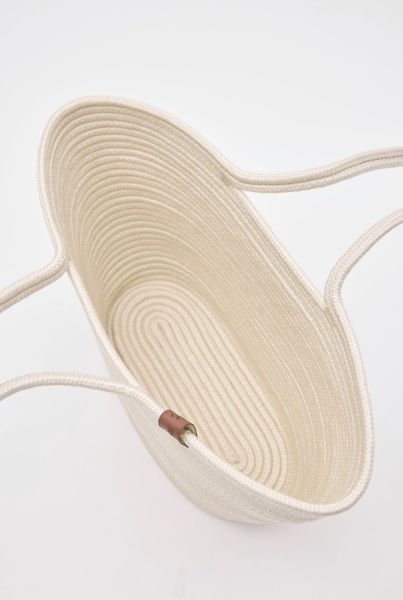 Cocos Krem Handmade Hasır Omuz Çantası