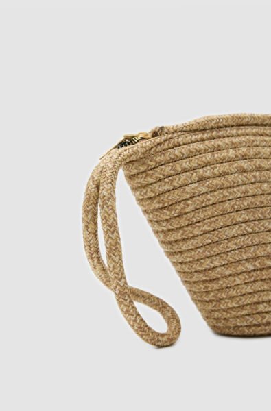 İbiza Vizon Handmade Hasır Clutch Çanta