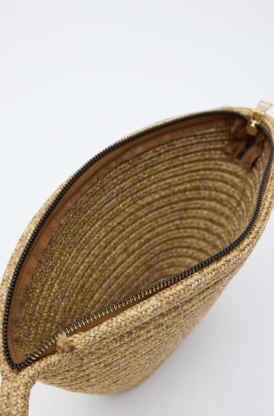 İbiza Vizon Handmade Hasır Clutch Çanta