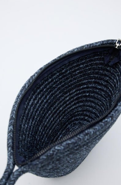 İbiza Mavi Handmade Hasır Clutch Çanta