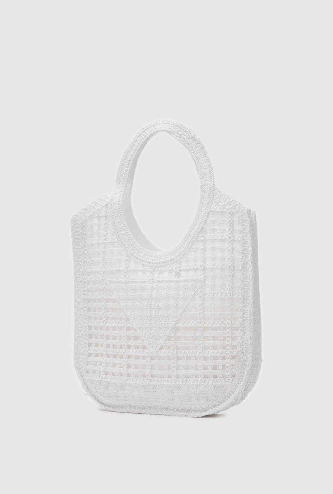 Santorini Beyaz Handmade Makrome Tote Çanta