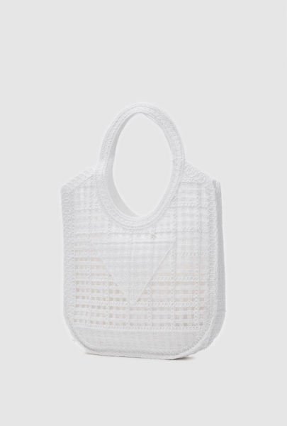 Santorini Beyaz Handmade Makrome Tote Çanta