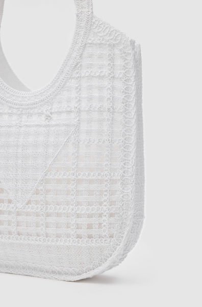 Santorini Beyaz Handmade Makrome Tote Çanta