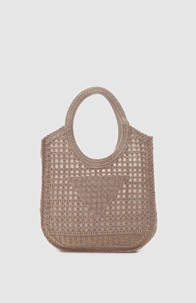 Santorini Vizon Handmade Makrome Tote Çanta