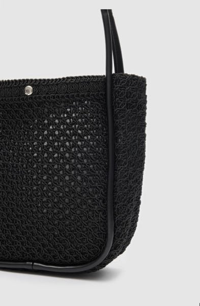 Mallorca Siyah Handmade Midi Omuz Çantası