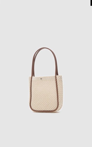 Mallorca Krem Handmade Midi Omuz Çantası