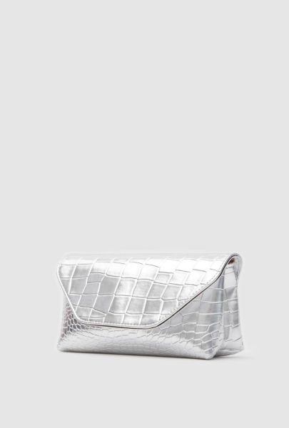 Rio Gümüş Clutch Ve Çapraz Çanta