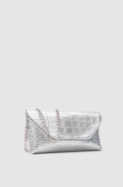 Rio Gümüş Clutch Ve Çapraz Çanta