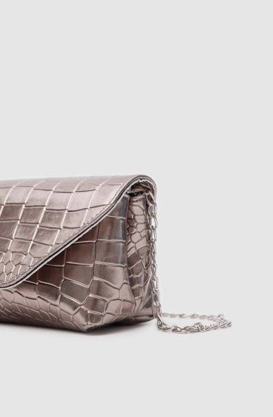 Rio Platin Clutch Ve Çapraz Çanta