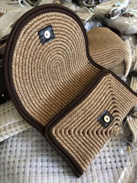 Misbon Handmade Clutch Hasır Çanta Vizon